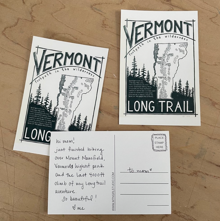 Vermont Long Trail Footpath Postcard