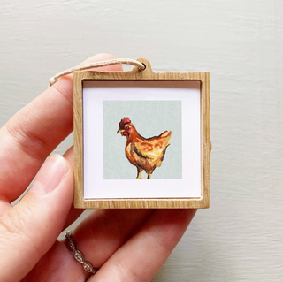 Mini Framed Watercolor - Chicken