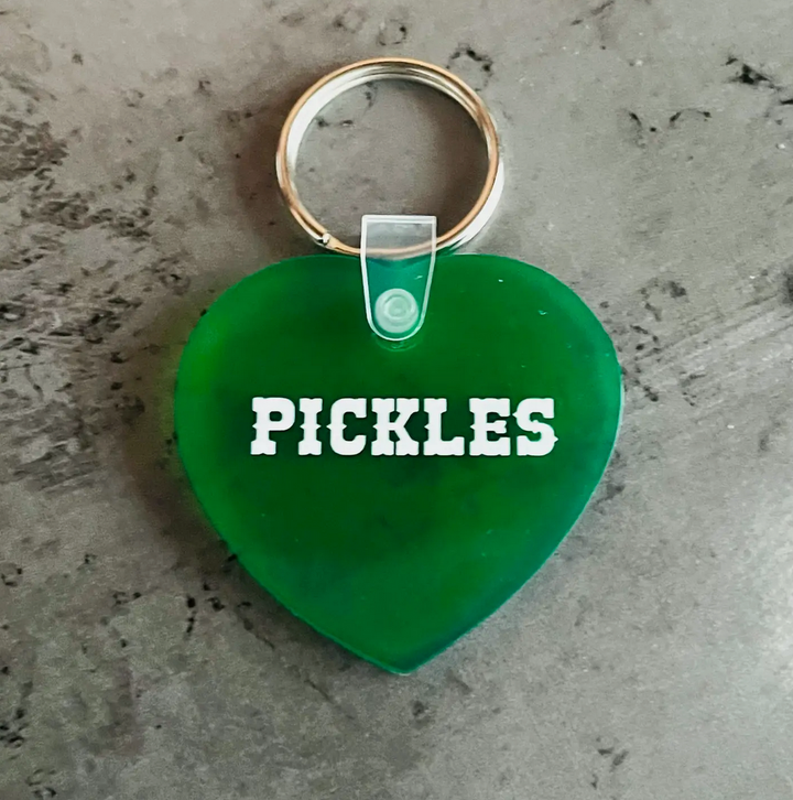 Pickles Heart Keychain