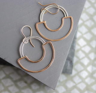Dara Earrings - Sterling Silver &amp; 14k Gold Fill