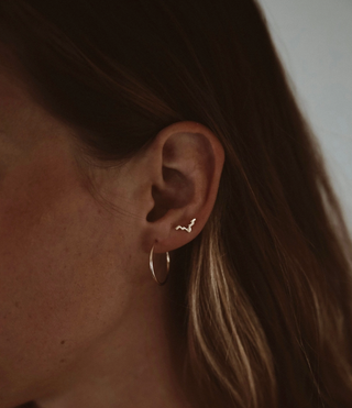 Ruins Stud Earrings - 14k Gold Vermeil