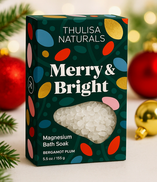 "Merry &amp; Bright" Bergamot + Plum Magnesium Bath Salt