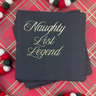Napkins Naughty List Legend Cocktail Napkins
