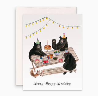 bear picnic party card - LS5