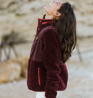 Zephyr Snap Fleece - Mahogony