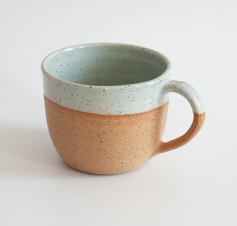 Speckled Mug in Nude/Light Blue