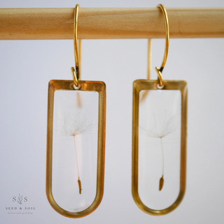 Botanical Cathedral Earrings - Dandelion Seed