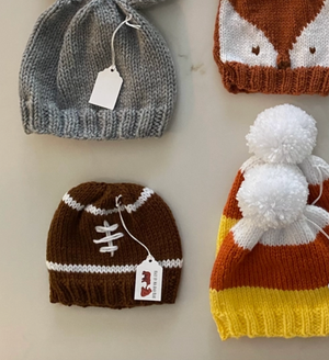 Hand-Knit Football Hat