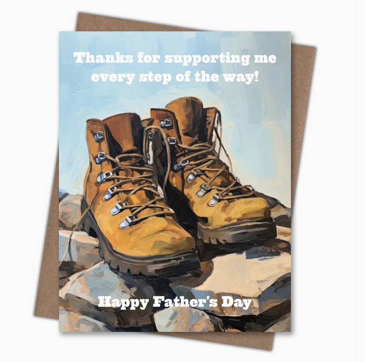 father's day boots card - WK7