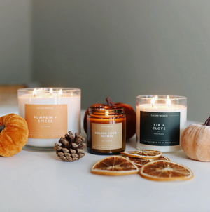Golden Cider + Nutmeg Mini Amber Jar Candle