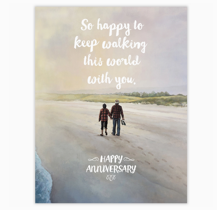 walking anniversary card - WK1