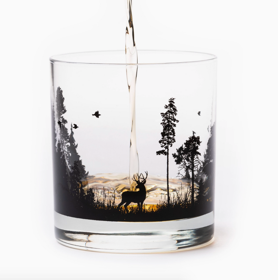 Forest Animals Whiskey Glass