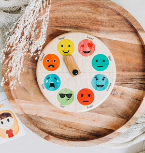 Wooden Emotion Wheel Toy