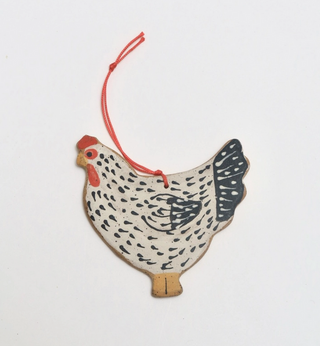 Chicken Ceramic Ornament
