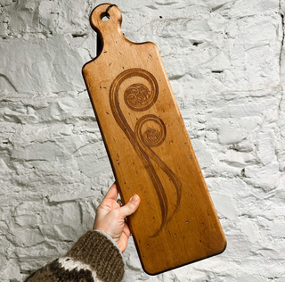 JK Adams Artisan Bread Board with Fiddlehead Fern