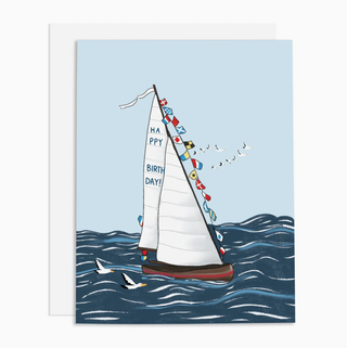 happy birthday sailboat card - RC5