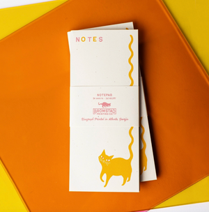 Squiggle Tail Cat Risograph Notepad