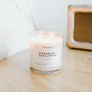 Evergreen + Eucalyptus Glass Tumbler Candle - 12.5oz