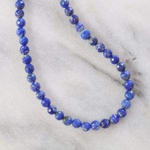 Gemstone Bead Necklace - Lapis Lazuli