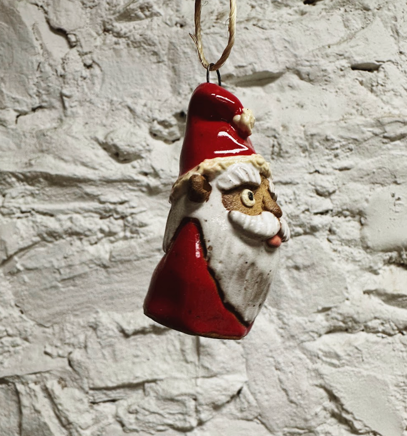 Victory Pottery Santa Head Ornament