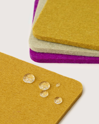 Bierfizl Square Felt Coaster 4 Pack - Golden Hour