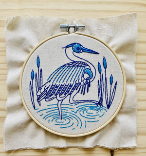 Embroidery Kit - Blue Heron