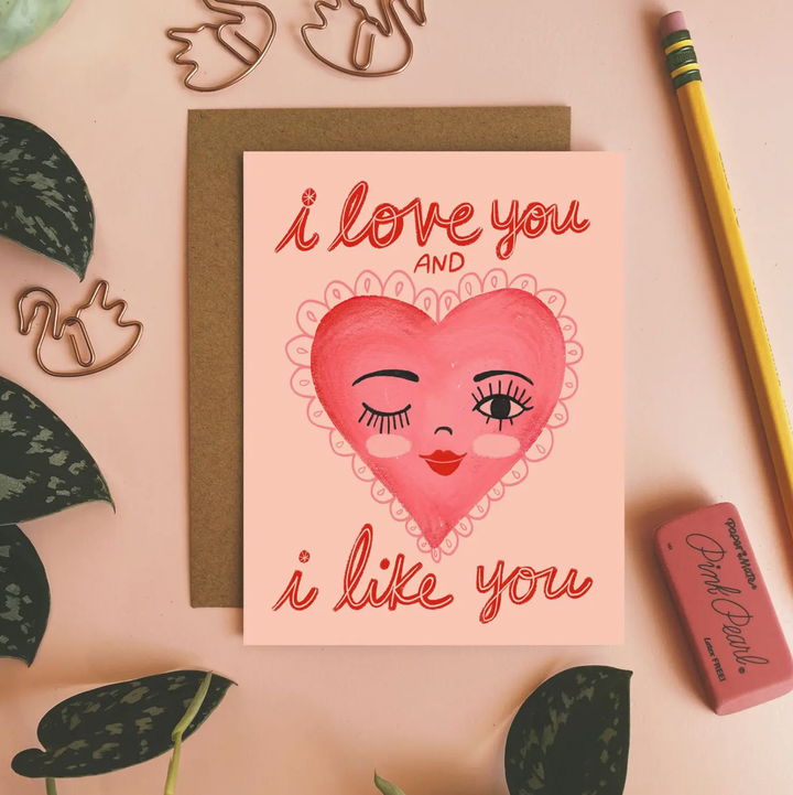 i love you and i like you card - DF1