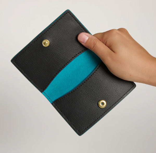 Allegorie Bifold Cardholder Apple Black / Turquoise