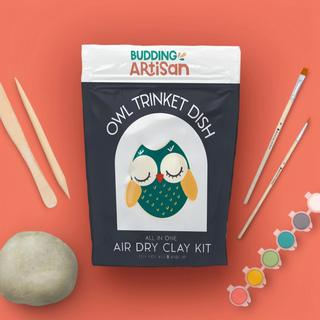 Air Dry Clay Kit Owl Dish