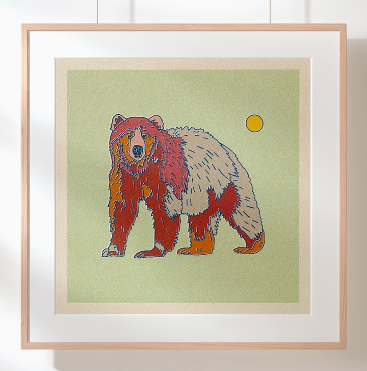 Rainbow Bear Print - 12x12