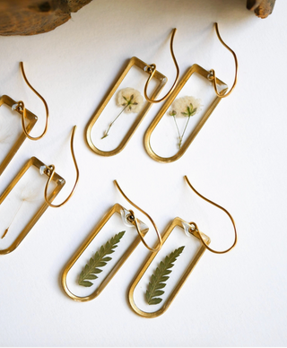 Botanical Cathedral Earrings - Fern