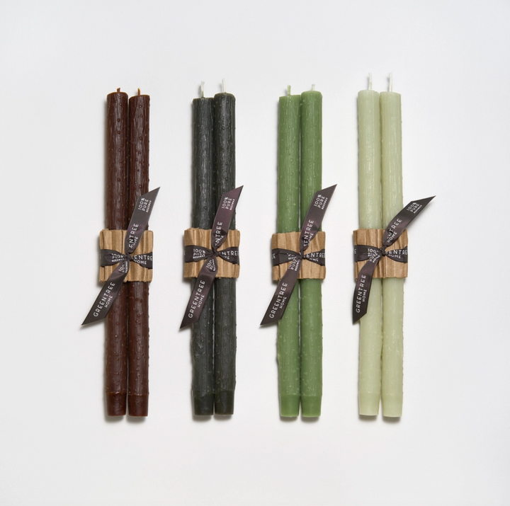 Beeswax Twig Taper Candles - Antique