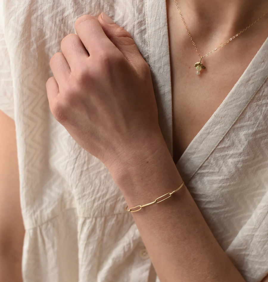 Brass Paperclip Link Cuff