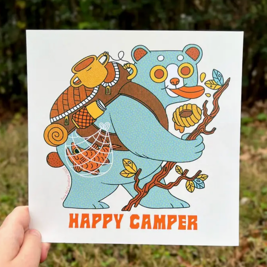 Happy Camper Print - 8x8