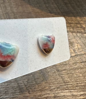 Confetti Heart Stud Earrings