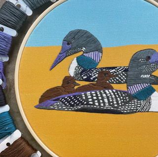 DIY Embroidery Kit 8" - Loons