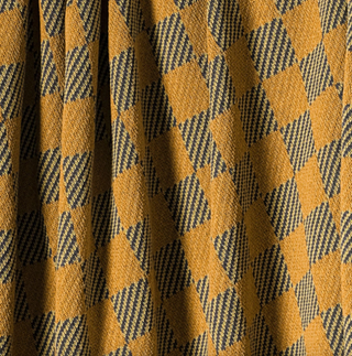 Gingham Plaid Sustainable Throw Blanket - Yellow