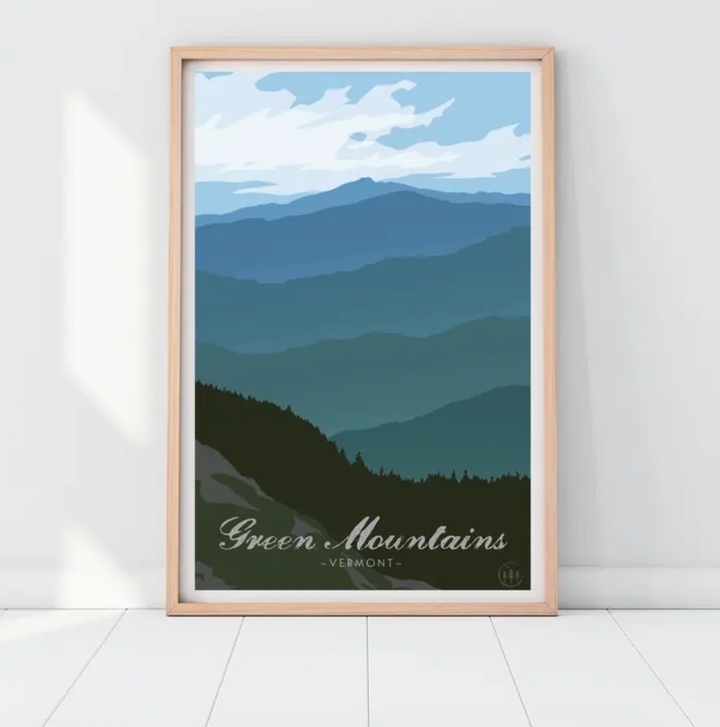 Green Mountains Print - 13x19