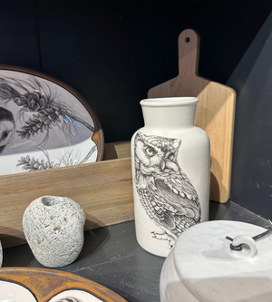 Laura Zindel Ceramic Owl Jar