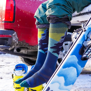 Darn Tough Men's Solstice Over-the-Calf Ski/Snowboard Sock - Eclipse 8014