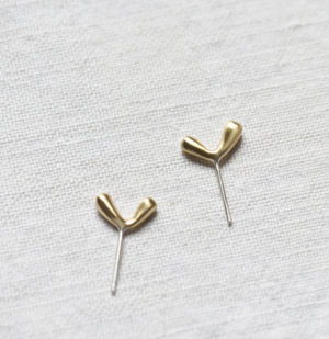 Brass Small Stud Earrings - EA-TS-46