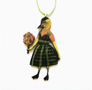 Wooden Collage Christmas Ornament - Duck
