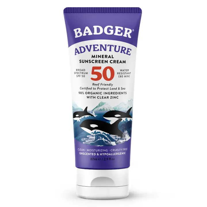 Badger Balm Mineral Suncreen Cream Adventure SPF 50