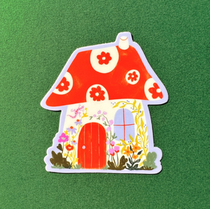 Mushroom Cottage Sticker