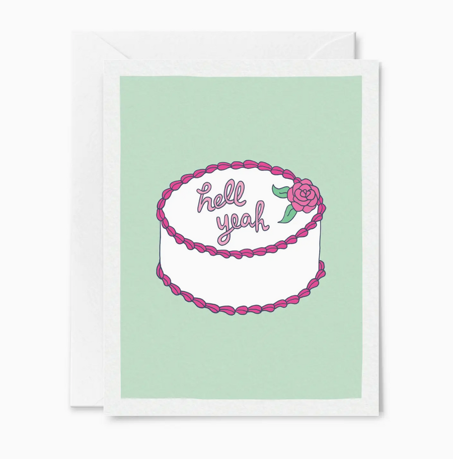 hell yeah birthday cake card - TH5