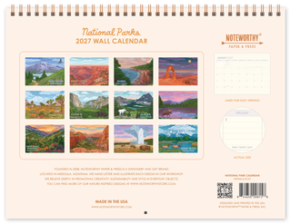 2027 National Parks Wall Calendar