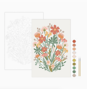 Wildflowers Meditative Paint By Numbers Kit