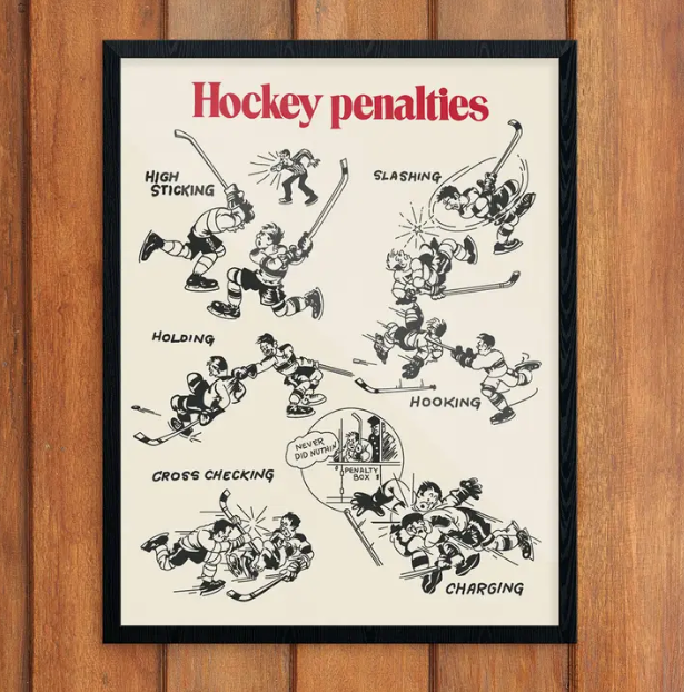 Hockey Penalties Print - 11 x 14