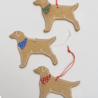 Yellow Labrador Ceramic Ornament