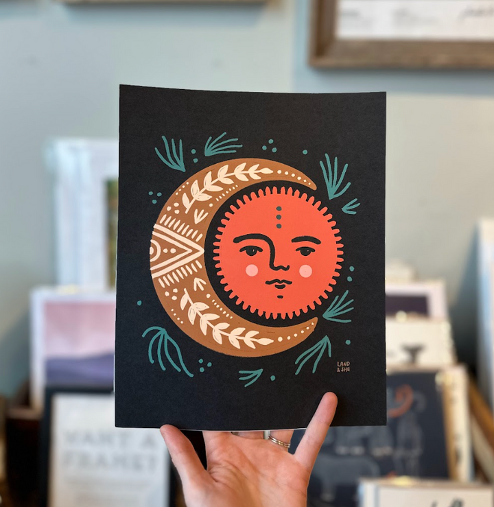 Moon Sun Peace Print